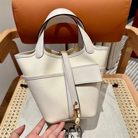 picotin white hermes|hermes picotin lock 18cm.